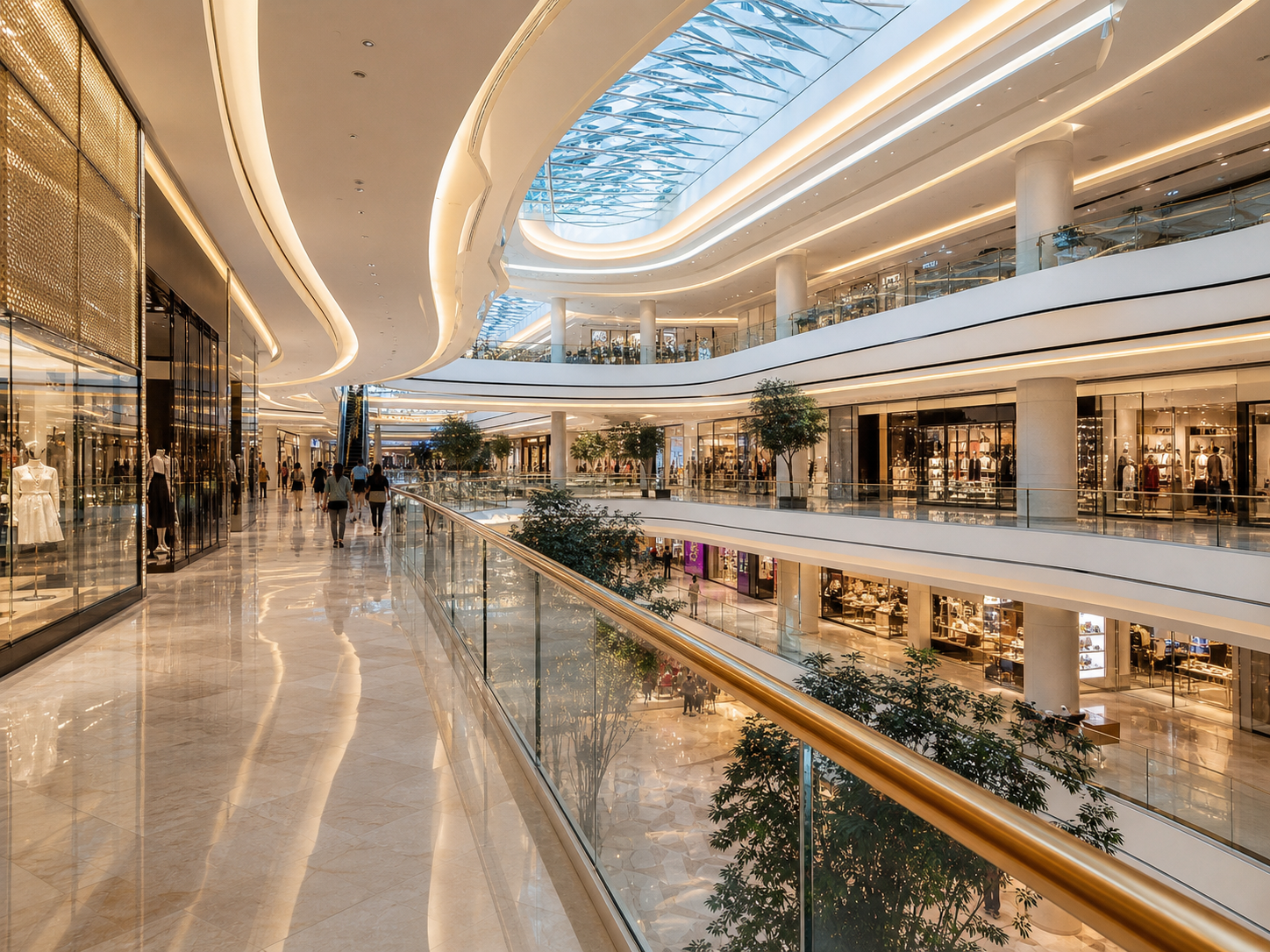 Modern Bangkok luxury shopping mall